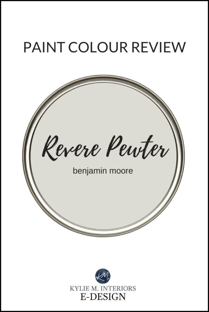 Best warm gray paint colour, Benjamin Moore Revere Pewter review by Kylie M Interiors Edesign. Online paint colour advice and diy decorating blog and consulting