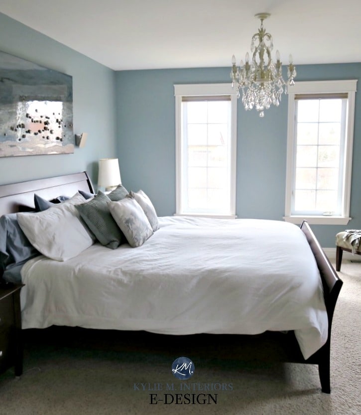 Benjamin Moore Mount Saint Anne bedroom, beach colour. Kylie M Interiors Edesign, online virtual paint color consulting ecolour