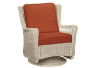 Hampton Bay Park Meadows Off-White Wicker Outdoor Patio Swivel Rocking Lounge Chair | was $404.10 now $225 at Home Depot