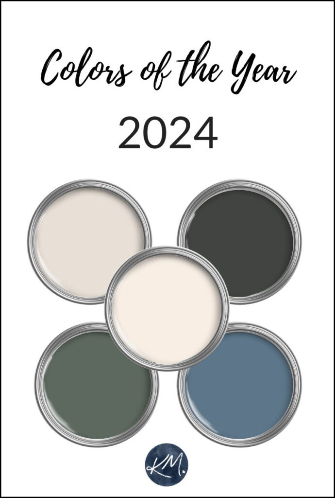 Colors of the year 2024, BEnjamin Moore and Sherwin Williams, Kylie M Interiors online paint color consulting
