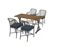 StyleWell Bedford Farmhouse 5-Piece Steel Rectangle Balcony Height Outdoor Patio Dining Set | was $899.10 now $359 at Home Depot
