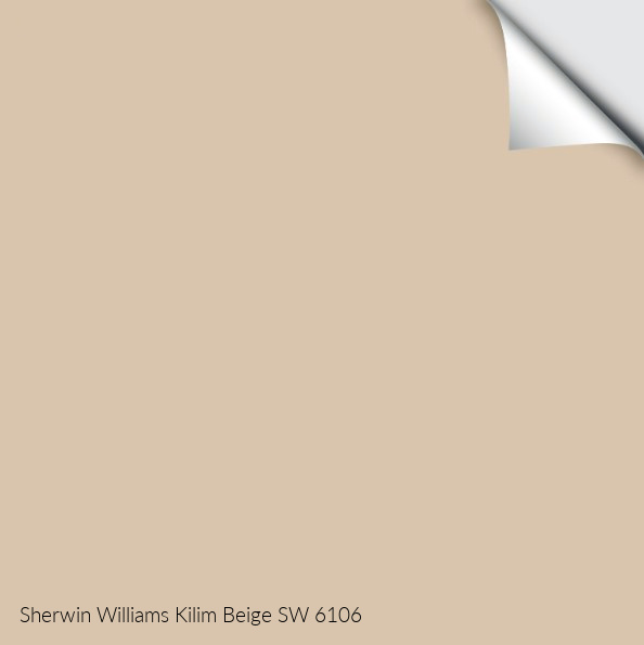 Sherwin Williams Kilim Beige, a popular beige tan paint color, Samplize peel and stick