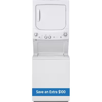 GE Electric Stacked Laundry Center w/ 3.8-cu ft Washer and 5.9-cu ft Dryer | was $1,549, now $1,398 at Lowe's (save $151)
